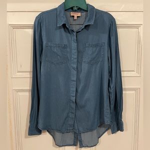 Per Se denim button up shirt (Size S) (Blue/Denim)
